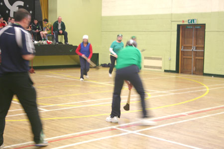 Action from the underage hurlers mothers game.
