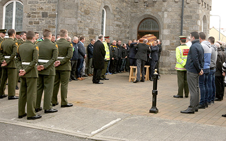 The funeral of John Larkin.