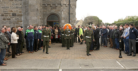 The funeral of John Larkin.