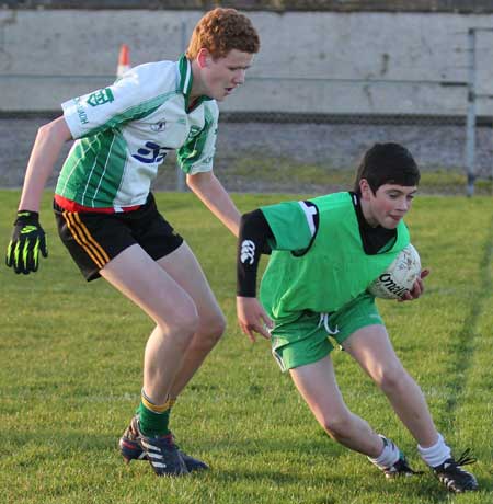 Action from the inaugural Colman Kerr Charity Match.