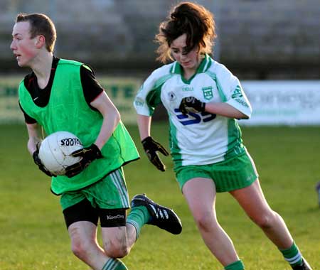 Action from the inaugural Colman Kerr Charity Match.