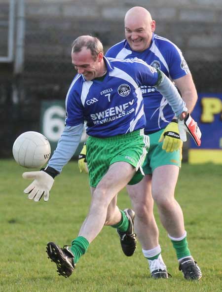 Action from the inaugural Colman Kerr Charity Match.