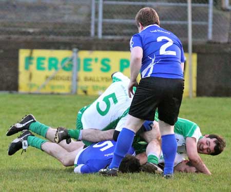 Action from the inaugural Colman Kerr Charity Match.