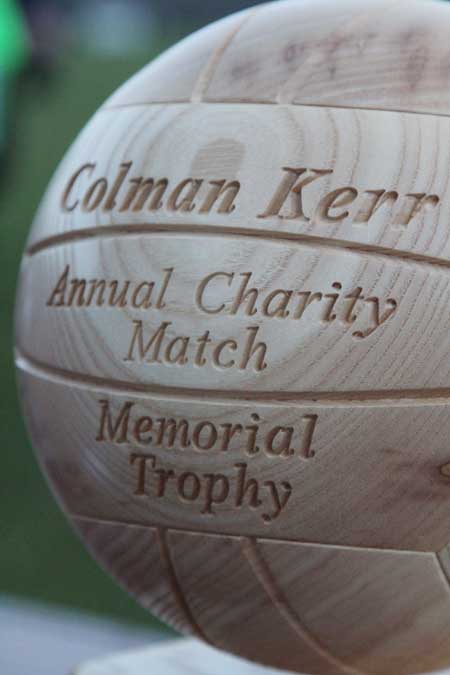 Action from the inaugural Colman Kerr Charity Match.