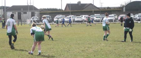 Aodh Ruadh ladies at the Killeavy 7s.