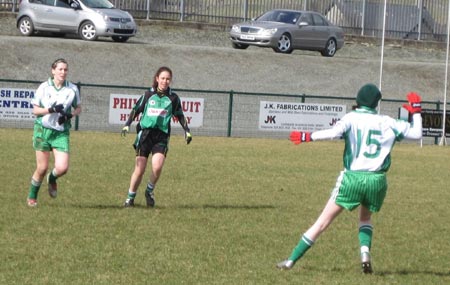 Aodh Ruadh ladies at the Killeavy 7s.