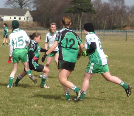 Aodh Ruadh ladies at the Killeavy 7s.