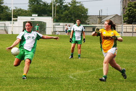 Action from the Aodh Ruadh v Naomh Columba intermediate championship clash.