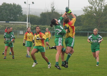 Action from the Ladies Intermediate Final.