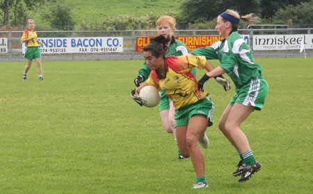 Action from the Ladies Intermediate Final.