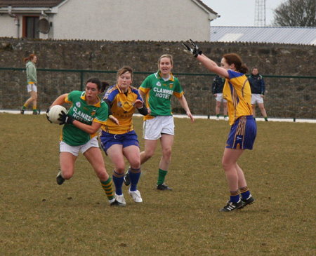 Donegal v Clare in the Ladies NFL.