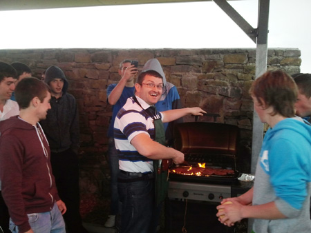 Scenes from the minor barbecue at Creevy Pier.