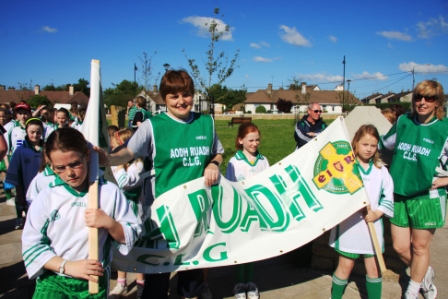 Action from the official opening of Pirc Aoidh Ruaidh.