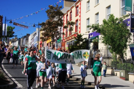 Action from the official opening of Pirc Aoidh Ruaidh.