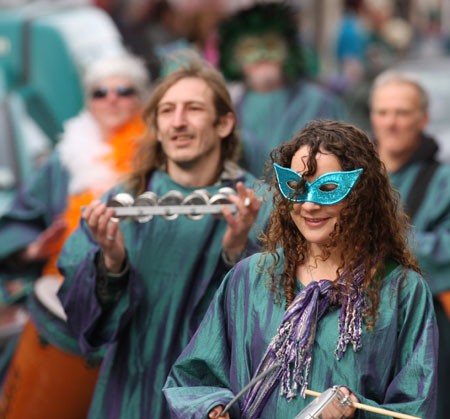 Aodh Ruadh take part in the 2011 Saint Patrick's Day parade.