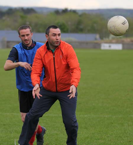 Aodh Ruadh's adult footballers hard at it.