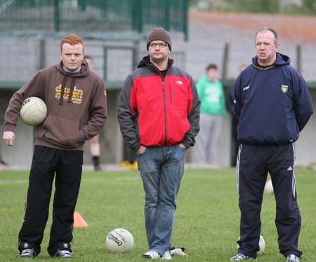 Aodh Ruadh's adult footballers hard at it.