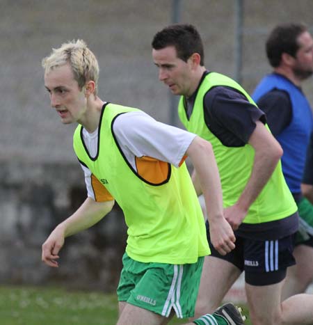 Aodh Ruadh's adult footballers hard at it.