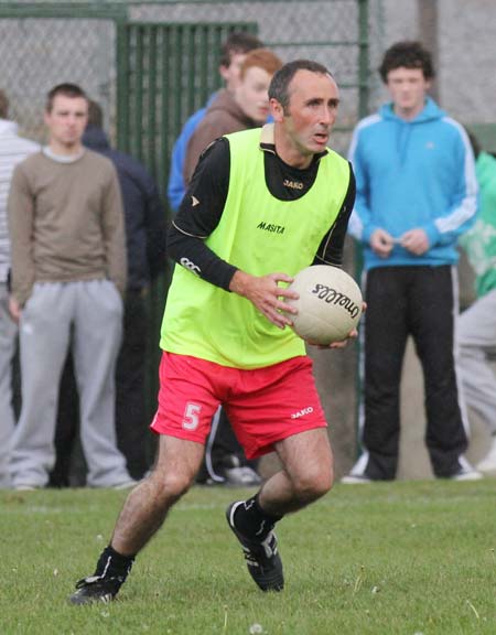 Aodh Ruadh's adult footballers hard at it.