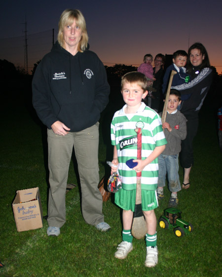 Pauric Keenaghan third place in the under 8 skills competition accepting his medal from Eleanor Rooney.