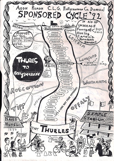 Poster for the 1992 Aodh Ruadh sponsored cycle.