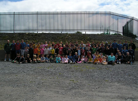 Children who attended the first week of Aodh Ruadh summer camp 2007 pictured along with supervisors last Friday.