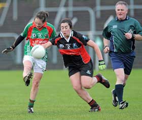 Terence McShea referees the junior All-Ireland club final.