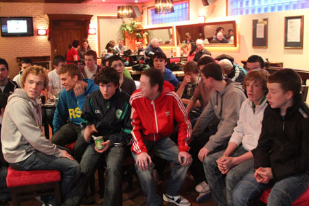 Pictures from the under 16 medal presentations in Dicey Reilly's.