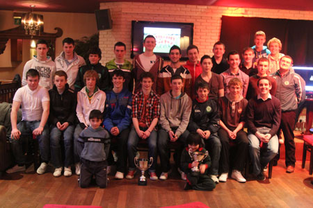 Pictures from the under 16 medal presentations in Dicey Reilly's.