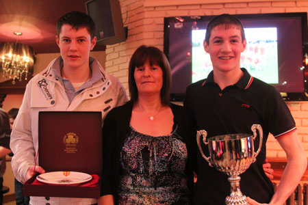 Pictures from the under 16 medal presentations in Dicey Reilly's.