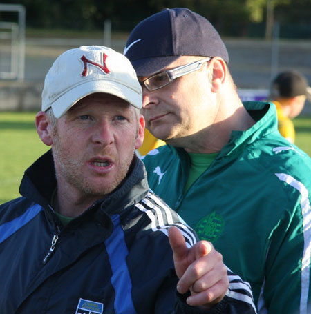 Action from the Aodh Ruadh v Naomh Columba minor game.