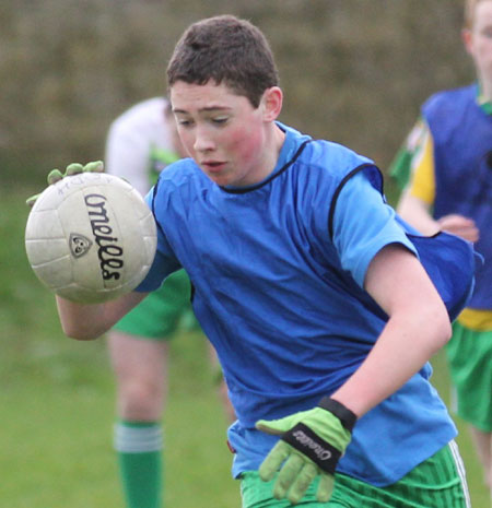 Action from the under 16 training.