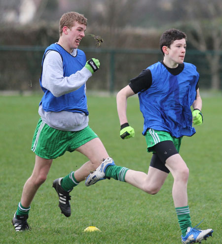 Action from the under 16 training.