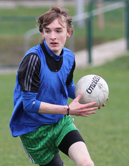 Action from the under 16 training.