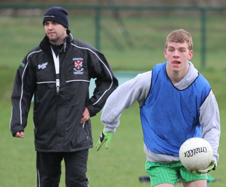 Action from the under 16 training.