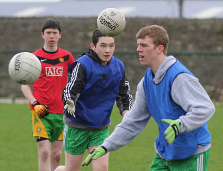 Action from the under 16 training.