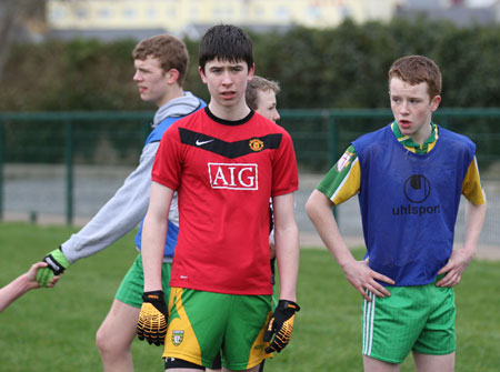 Action from the under 16 training.