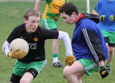 Action from the under 16 training.