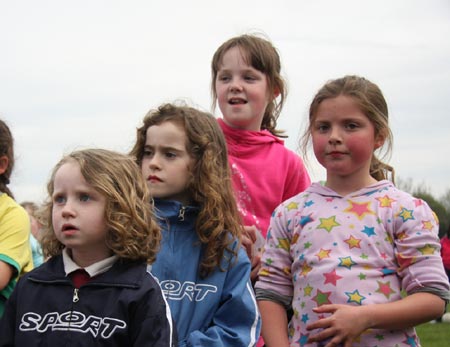 The underage girls footballers are put through their paces